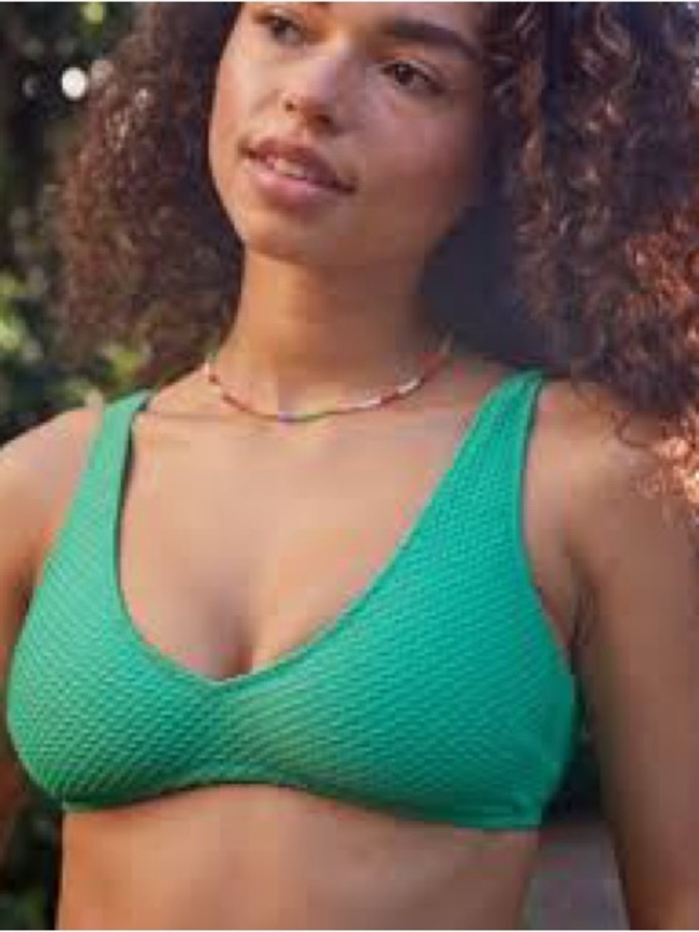 aerie Textured Emerald Green Bikini Set - Picture 2 of 13
